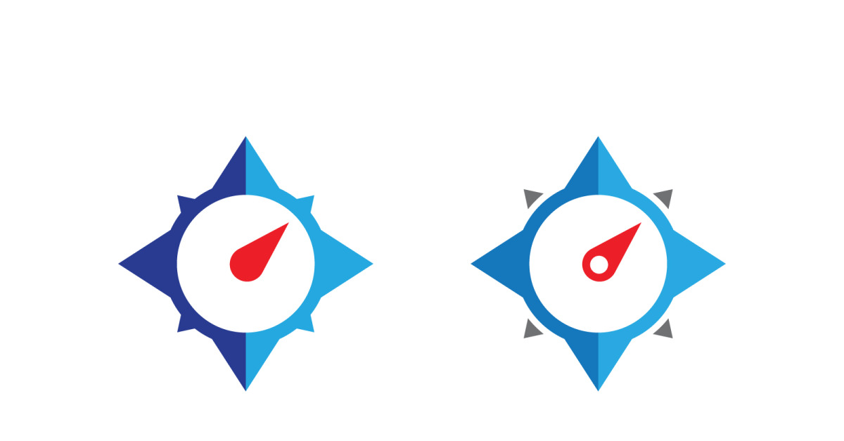 Modern Compass Logo vector ion illustration design v.5