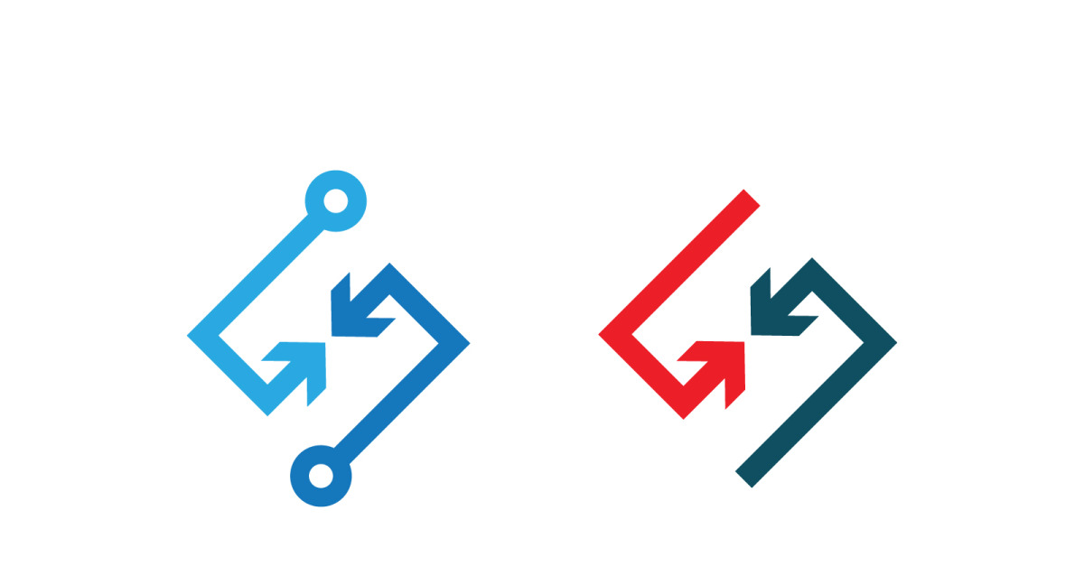 Digital Technology Circuit Modern icon Logo design v.3