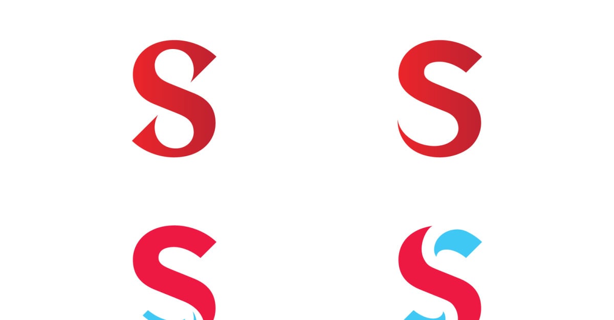 Letter S logo vector template. Creative S Letter initial logo design V14..
