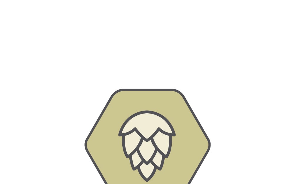 Golden Hops Craft Beer Emblem Design