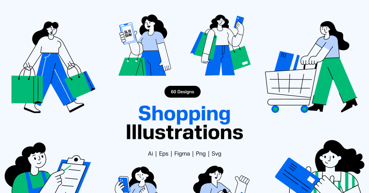 Shopping Illustration Art Set #527928