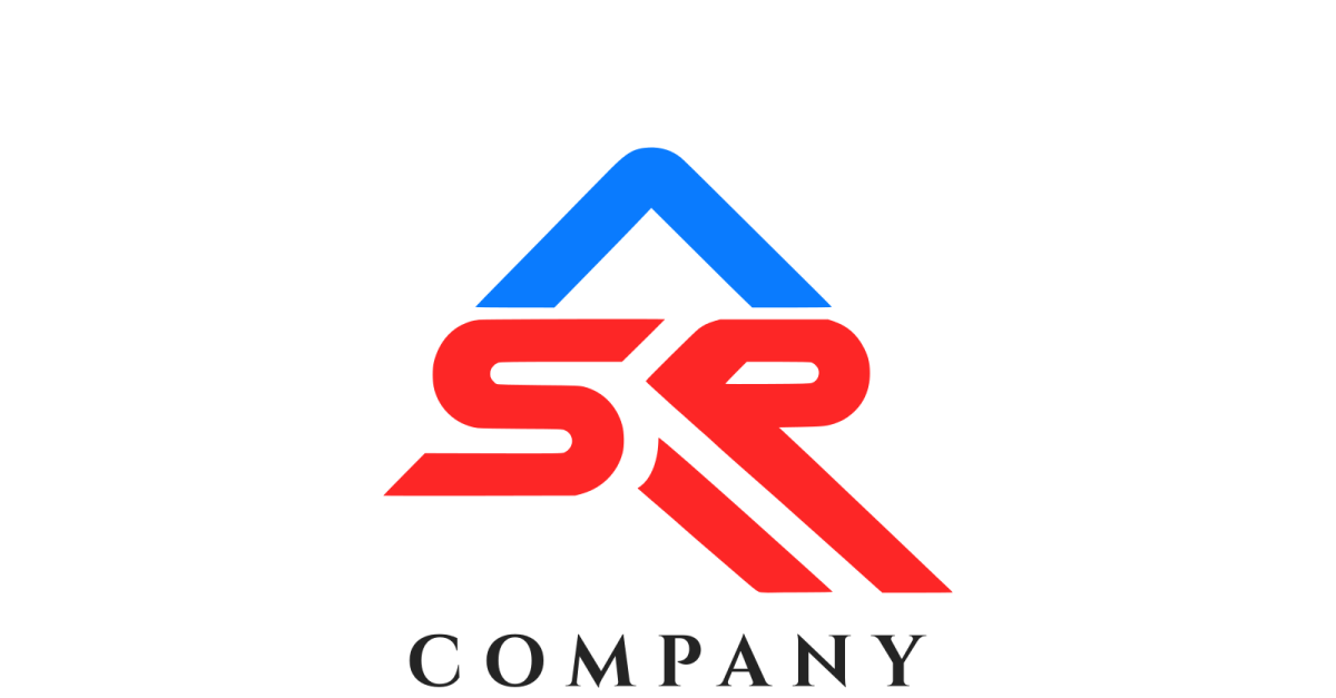 SR Letter Unique Design Logo Template