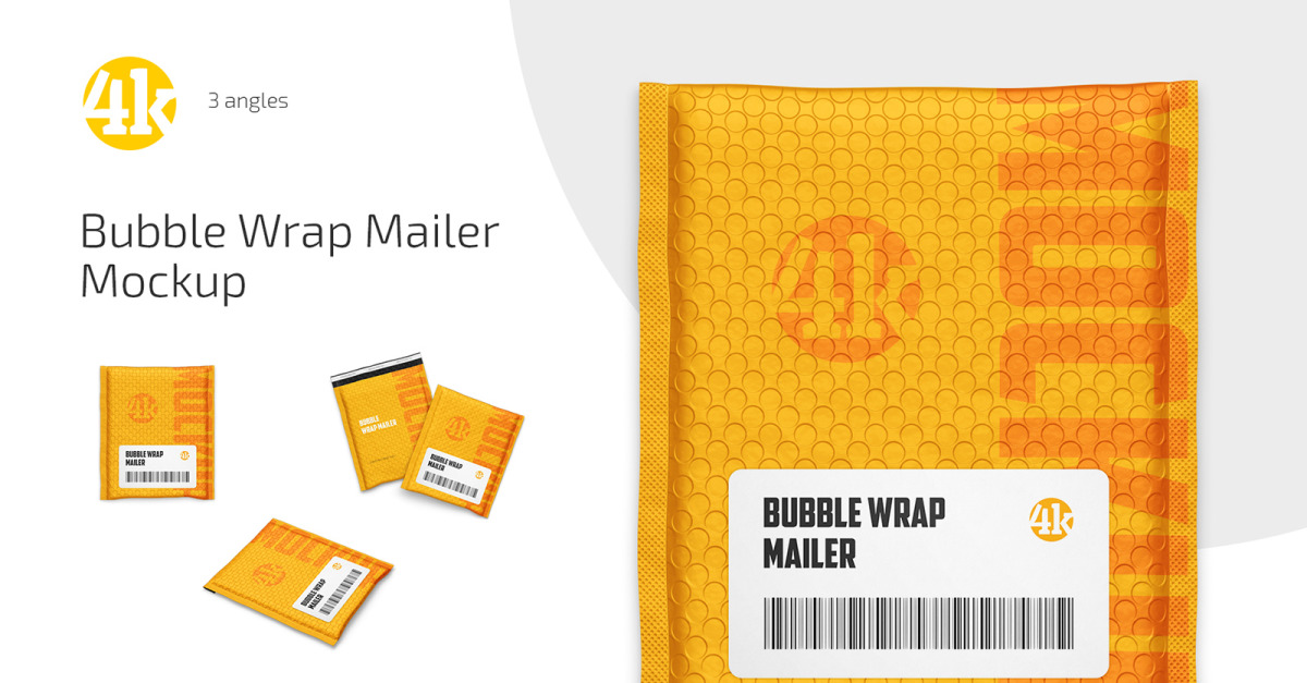 Bubble Wrap Mailer Mockup Set #528402