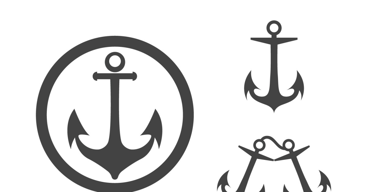 Anchor wave icon Element  Logo Template vector v1.9