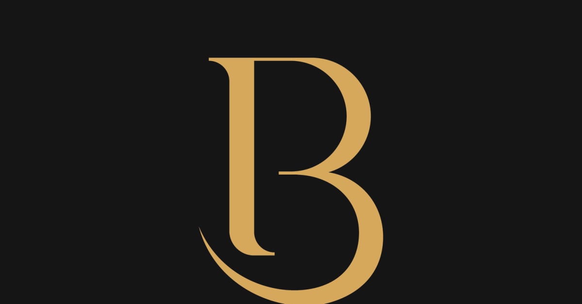 B letter Initial Logo design Template v12