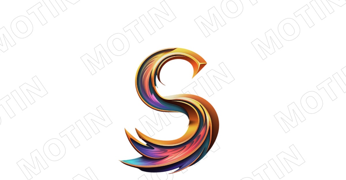 Colorful abstract design featuring a swirling letter S in vibrant tones