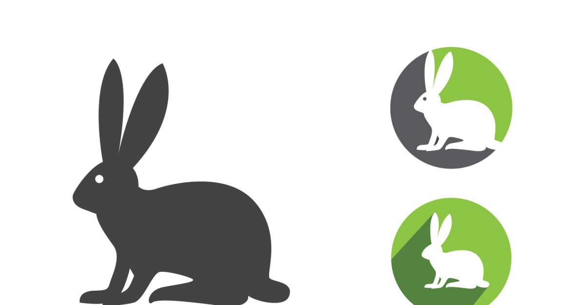 Cute Rabbit Logo icon illustration design template v.2