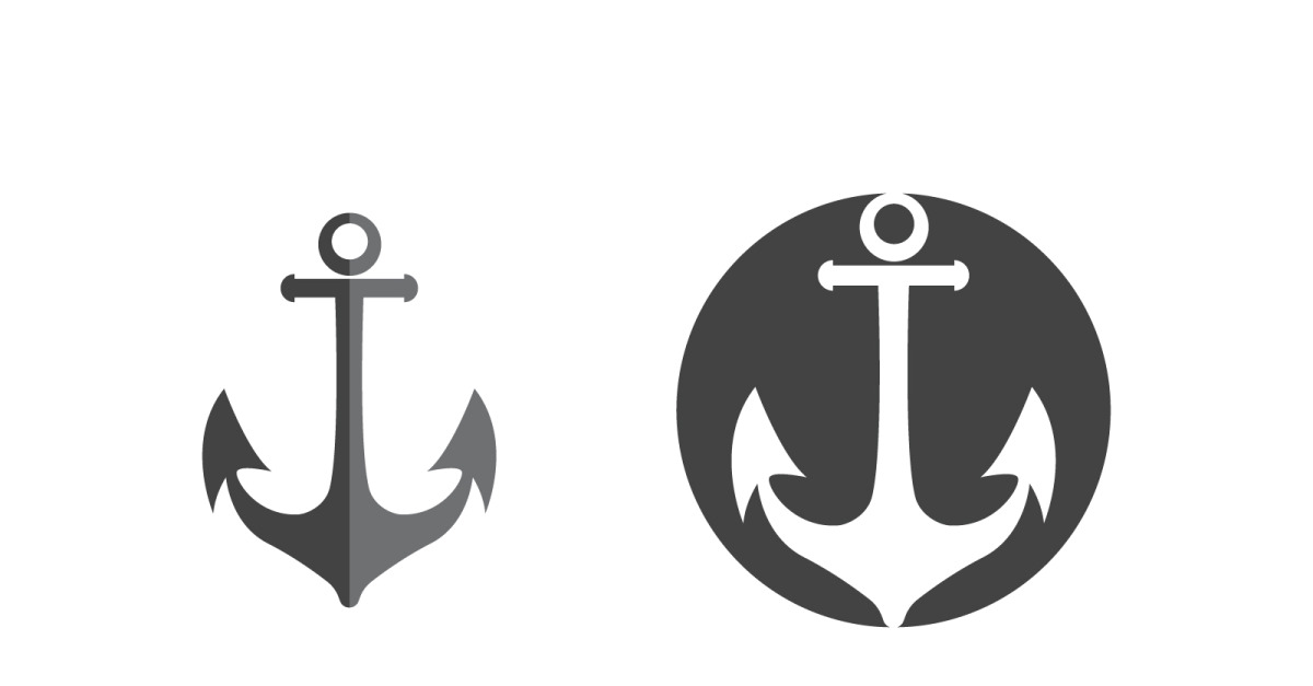 Anchor wave icon Element  Logo Template vector v1.8