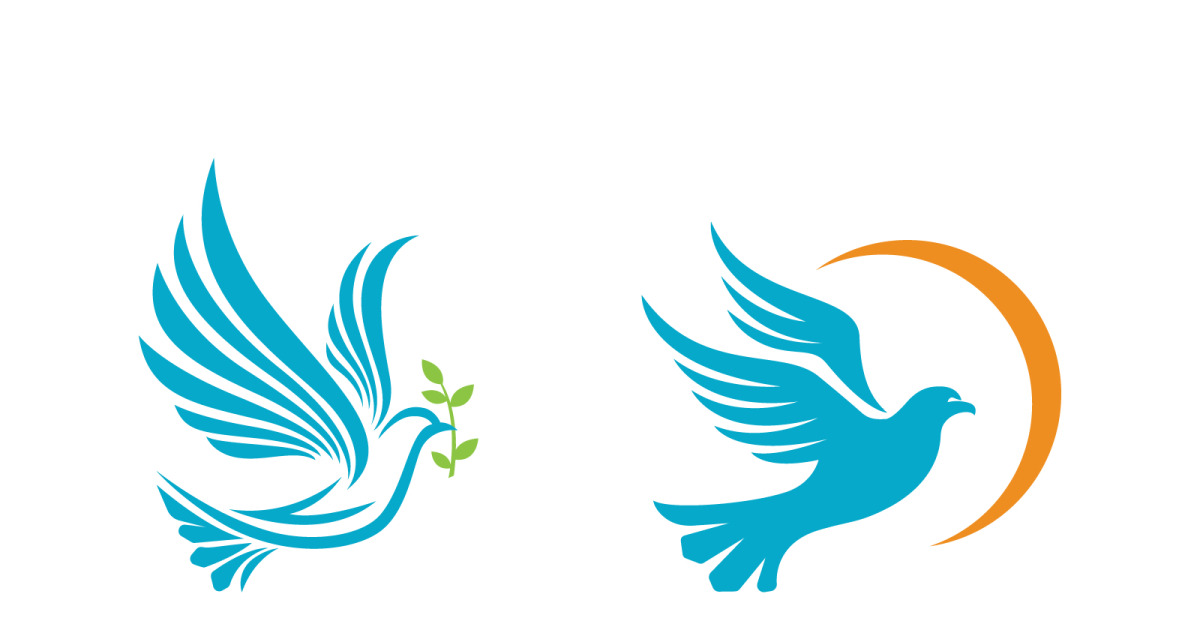 Eagle hawk wing icon Template logo design v1.23