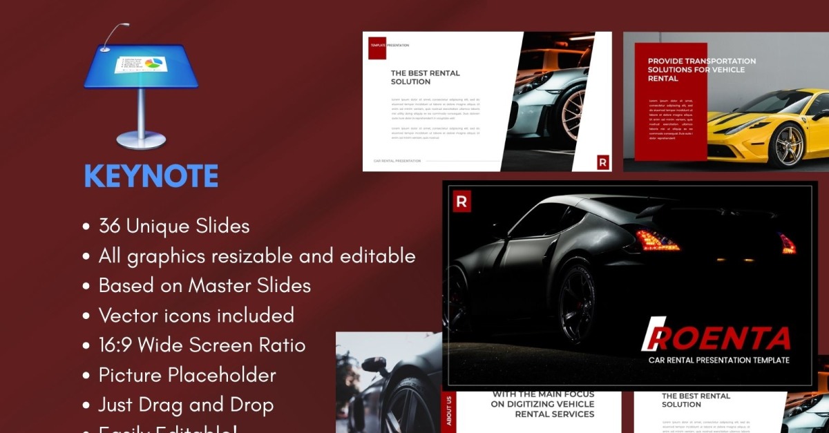 ROENTA  Car Rental  Keynote Template