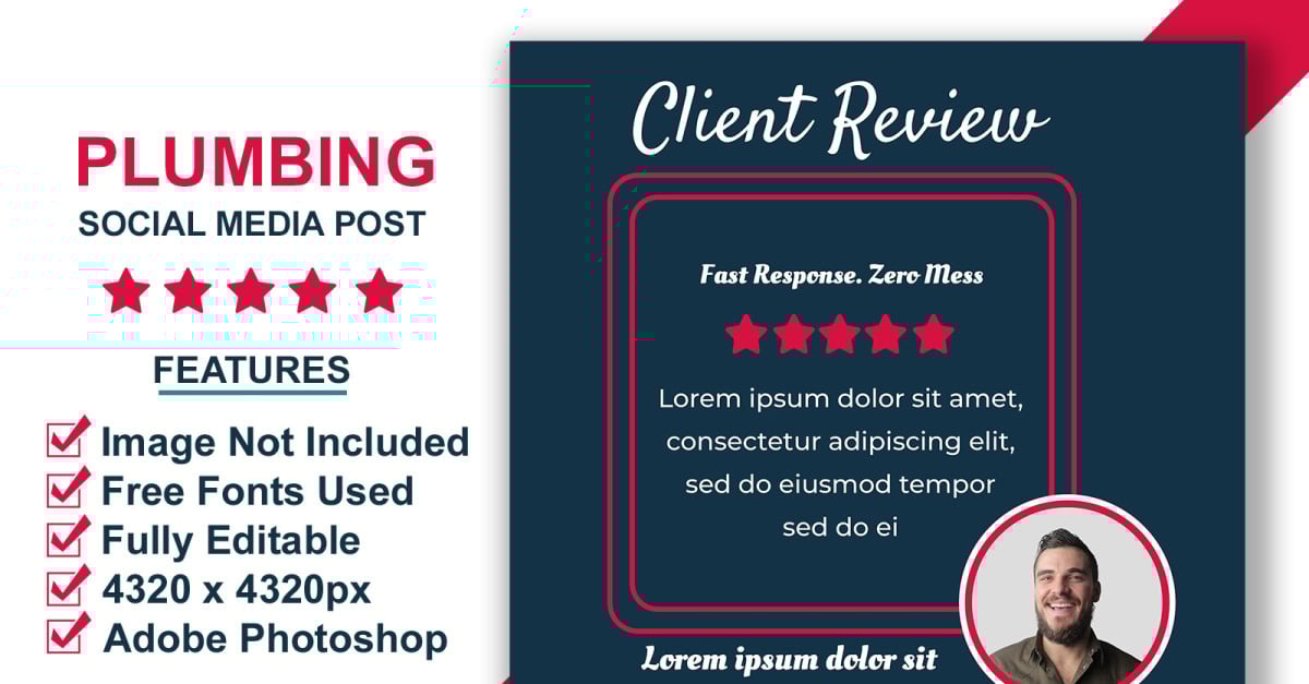 Creative Testimonial PSD Templates for Social Media Featuring Client Quotes and Reviews
