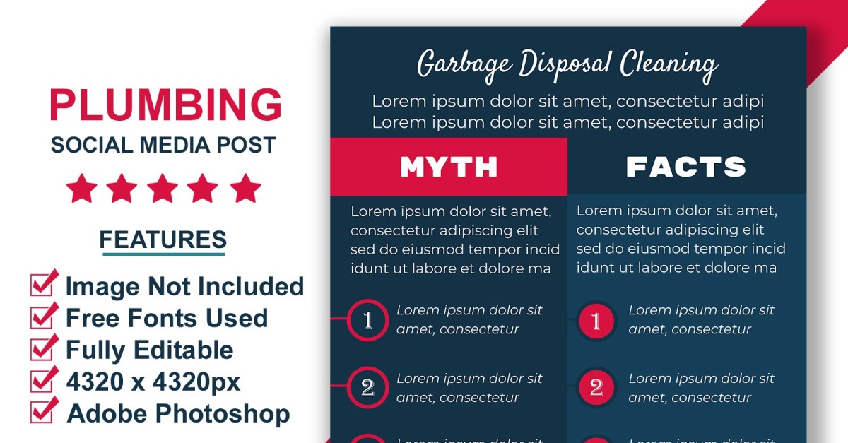 Myth vs Fact Social Media Post PSD Templates