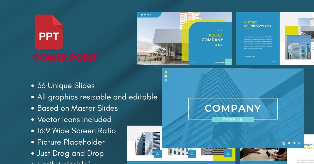 COMPANY PROFILE Business Multipurpose PowerPoint Presentation Template
