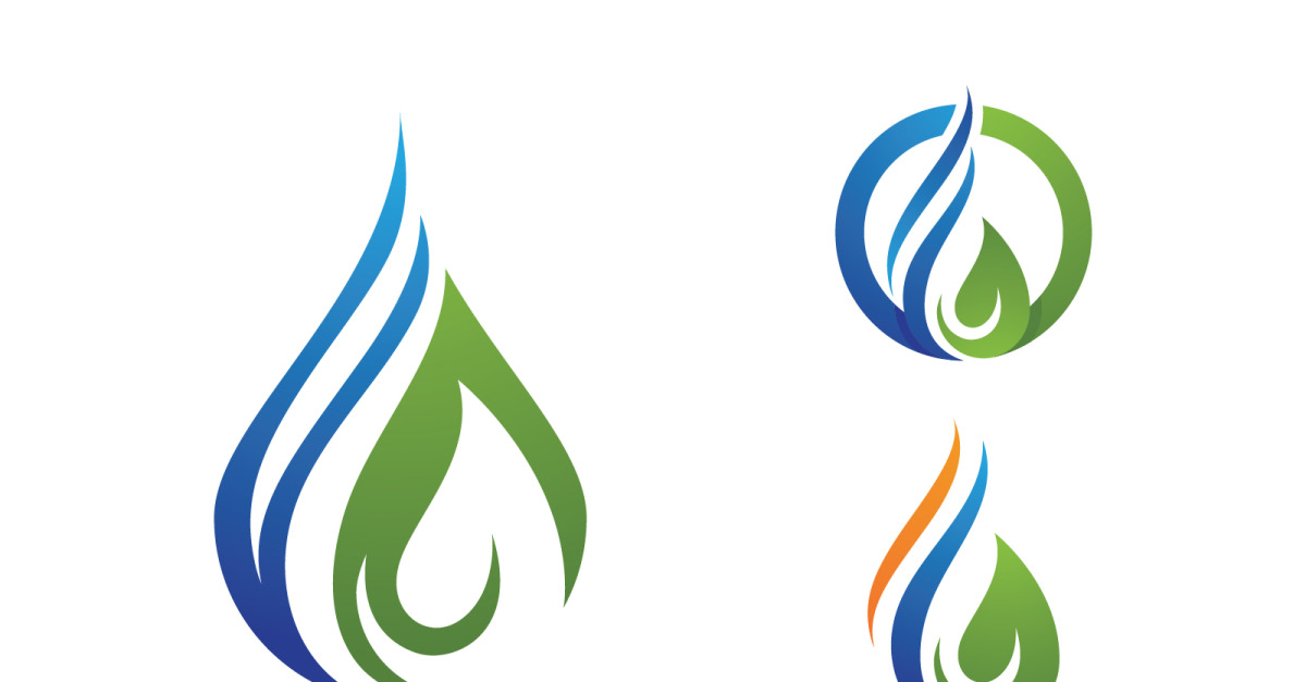 Water drop Plumbing Logo Template vector illustration v1.144