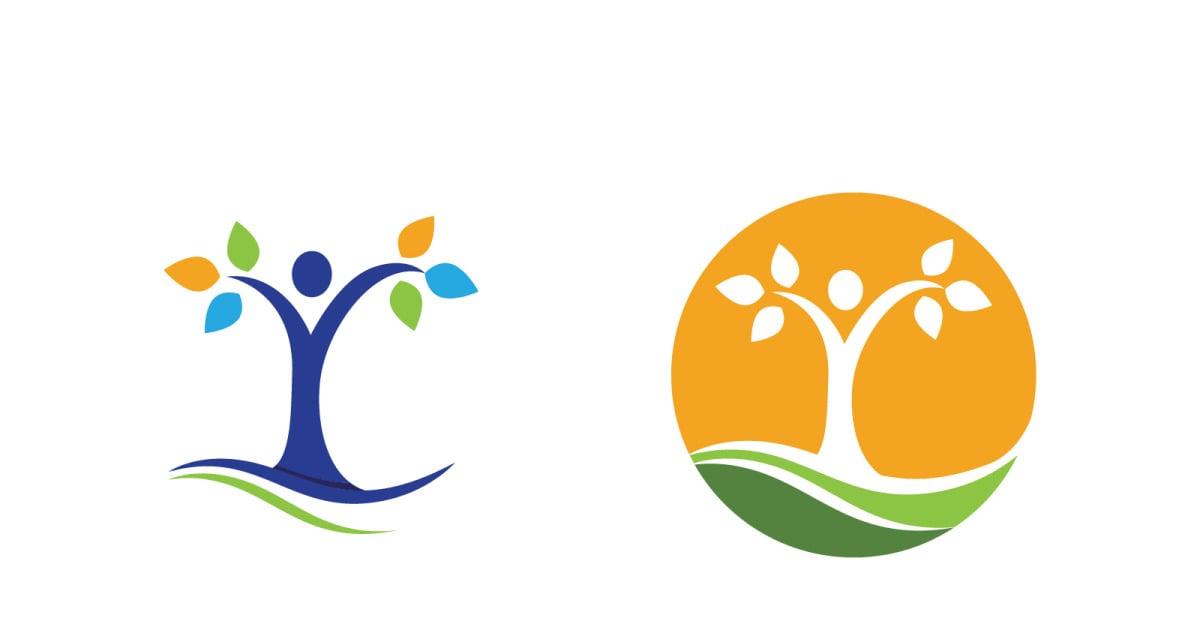 Ecology Tree  Leaf vector icon illustration logo design v.29