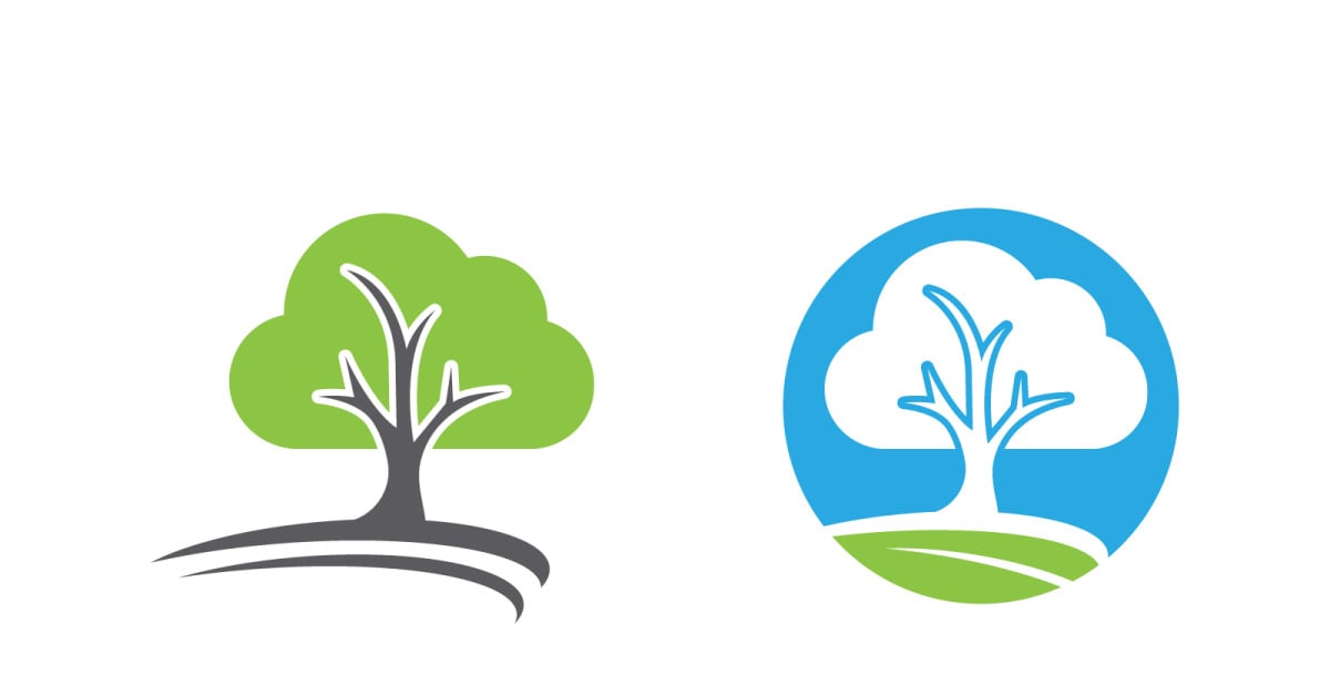 Ecology Tree  Leaf vector icon illustration logo design v.37