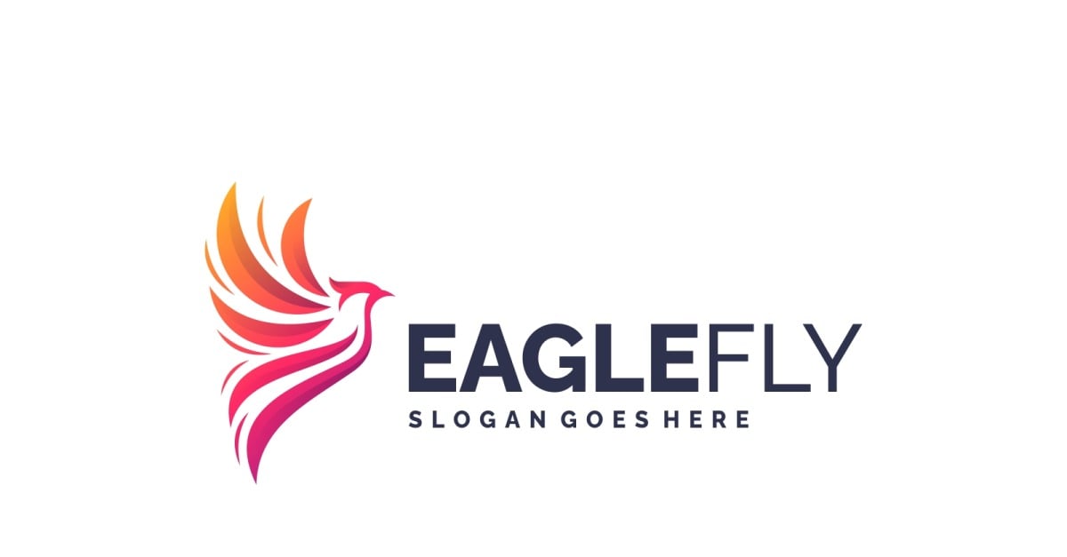 Gradient Modern Eagle Logo Design #530020