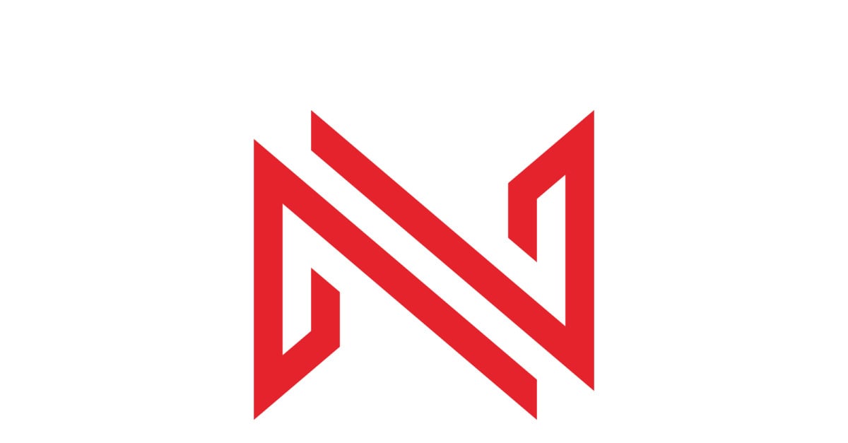 Letter N logo design  vector template element V9