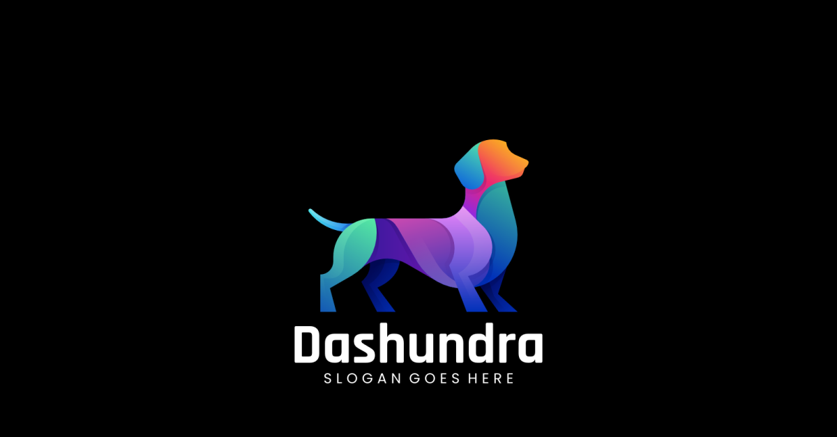 Modern Gradient Dog Logo Design #530097