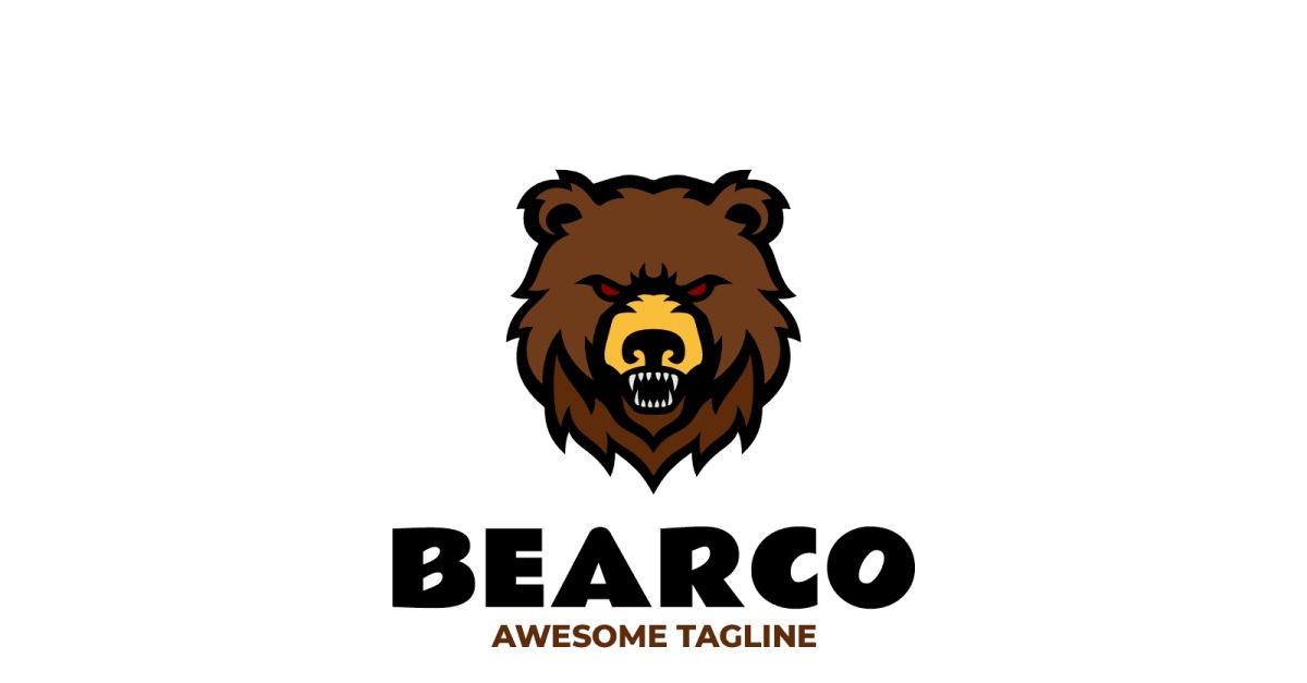 Angry Bear Mascot Logo Design #530116