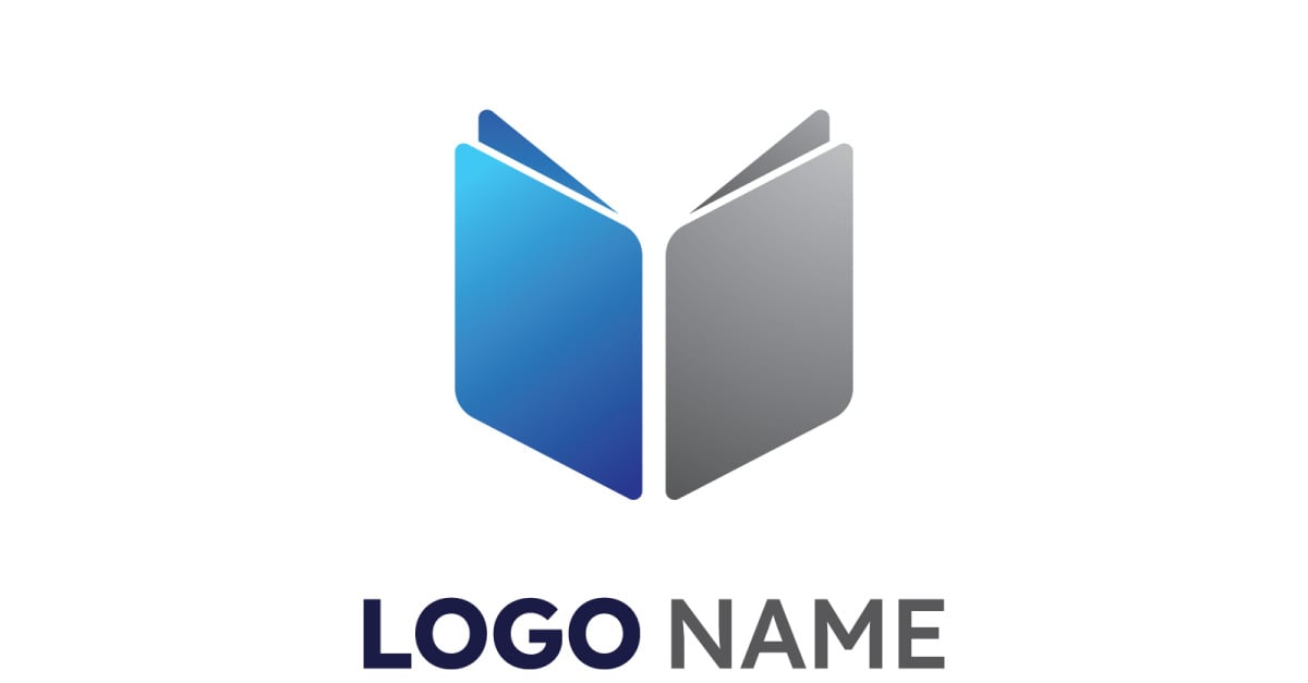 Education logo icon template. open book illustration  V0
