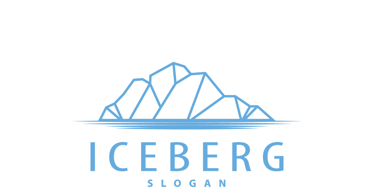 Antarctic Cold Mountain Iceberg Logo Design V1
