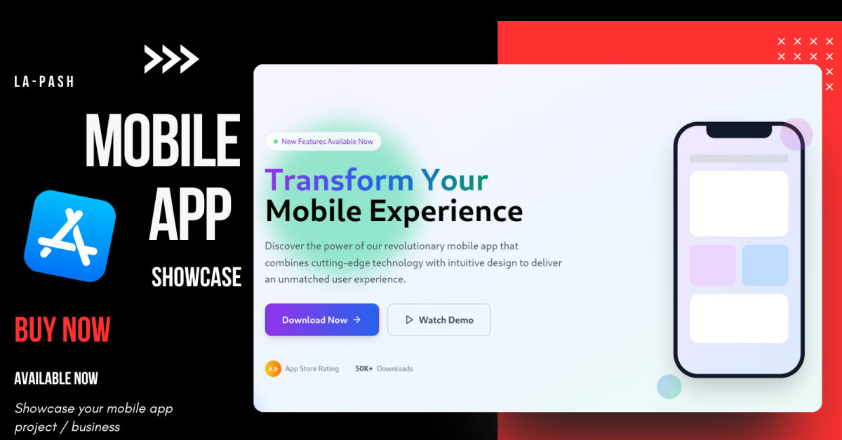 App Showcase – Modern Mobile App showcase Landing & Career Hub