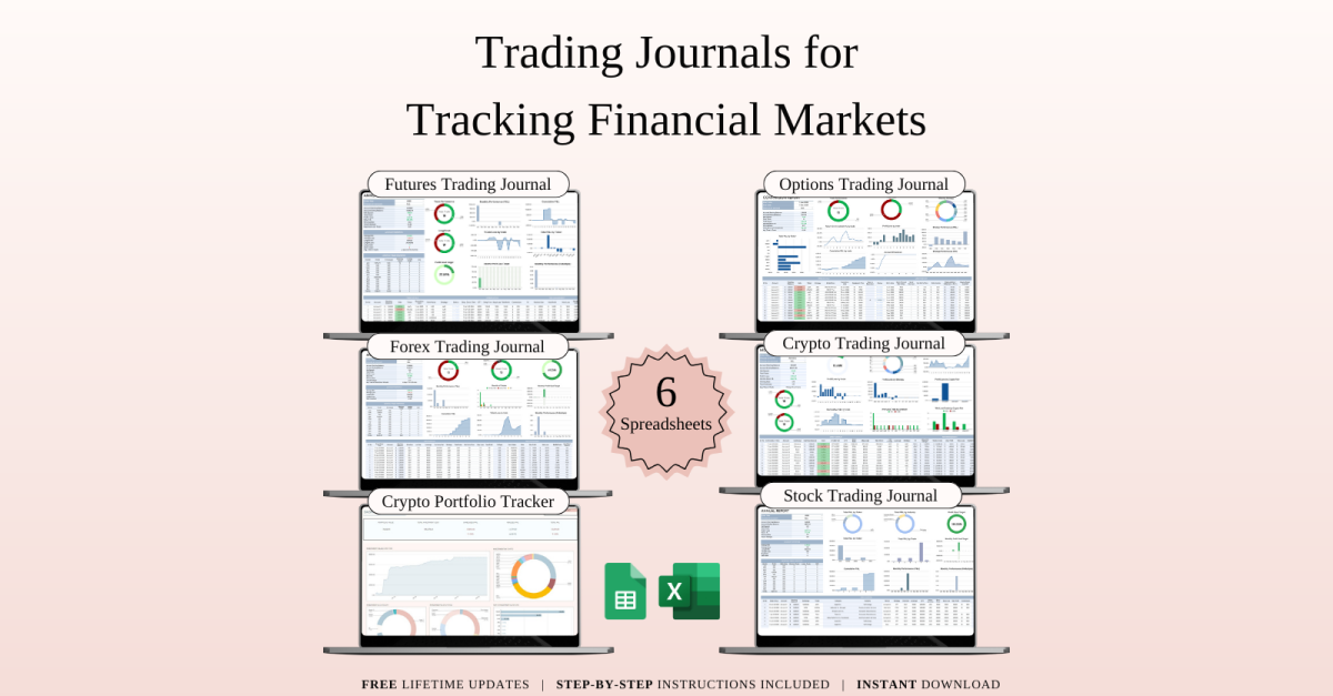 Trading Journals for Tracking Financial Markets | Templates Spreadsheet ...