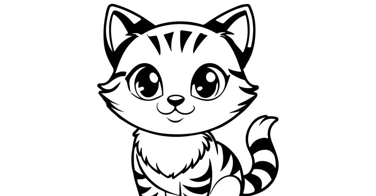 A happy cat silhouette art #532653