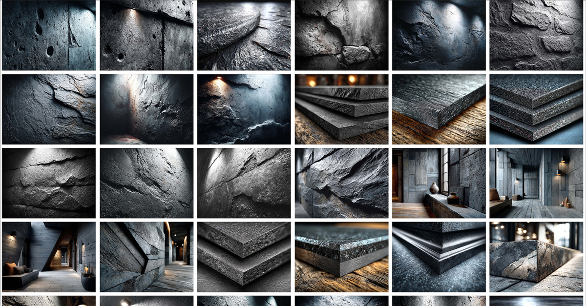 Architectural Stone Surfaces Dark Stone & Concrete Texture Realistic ...