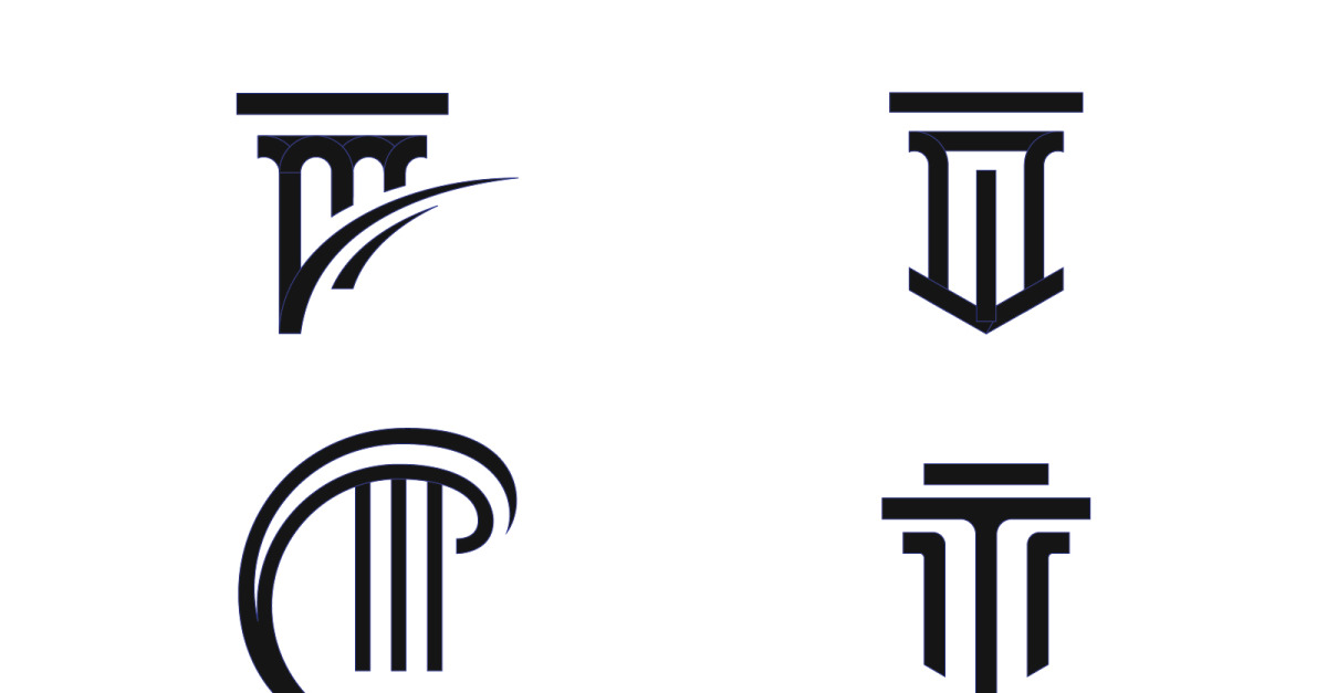 Pillar Logo Design for law firm V.13