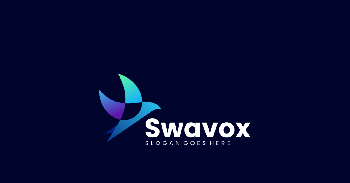 Gradient Modern Swallow Logo Design #533928