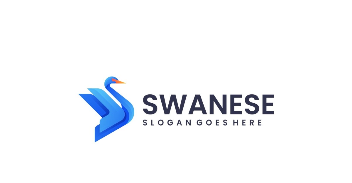 Gradient Modern Swan Logo Design #533980