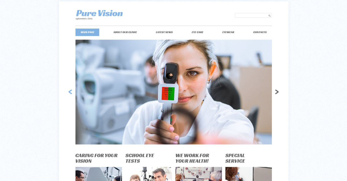 Pure Vision Website Template #53414 - TemplateMonster