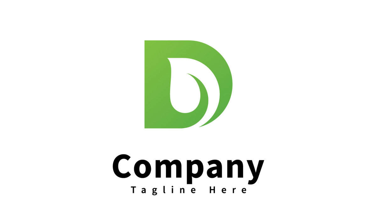 Letter D logo icon design template, V4