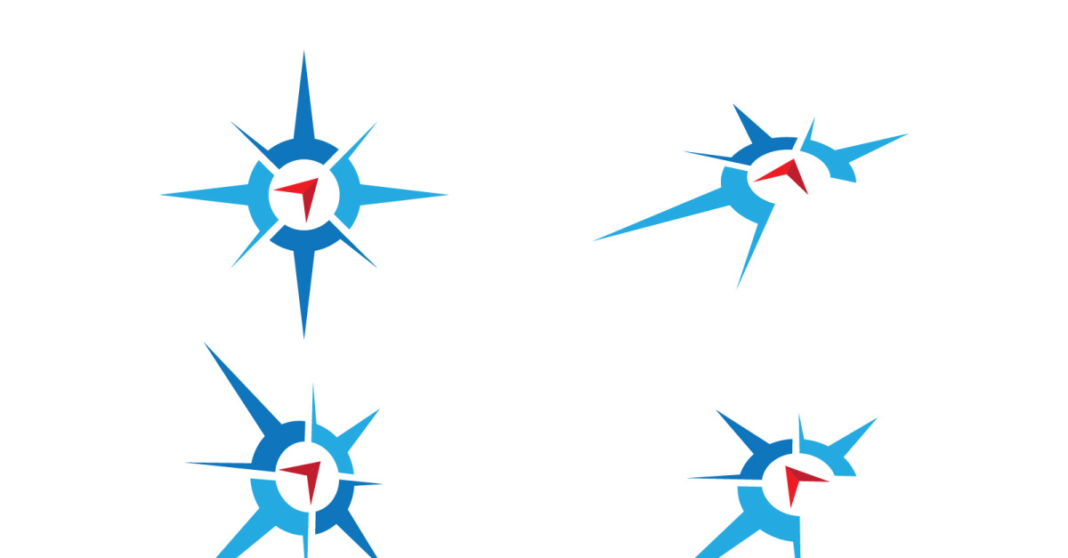 Modern Compass Logo vector ion illustration design v2.6