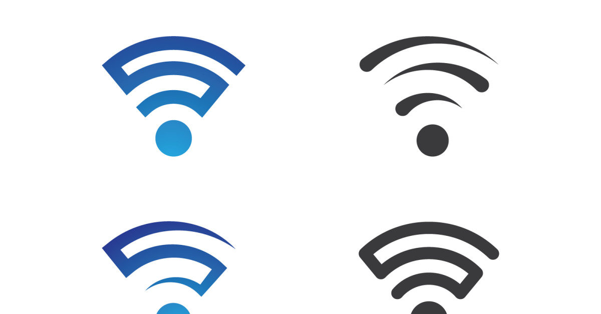 Wifi internet Connection concept icon logo illustration design v1.7