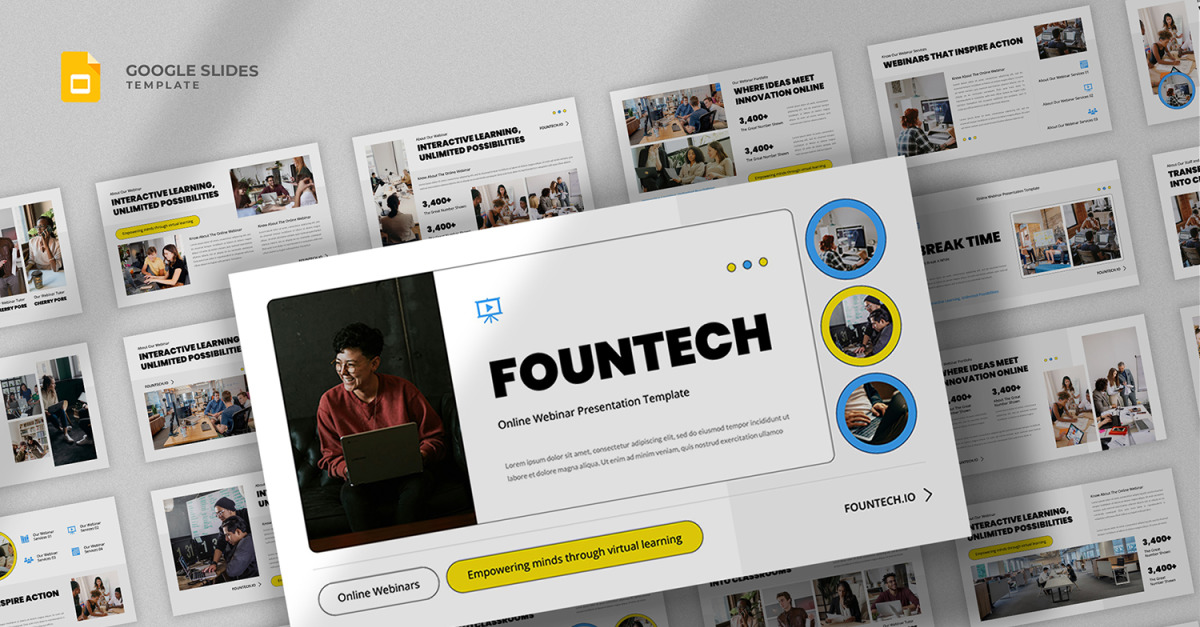 Fountech – Webinar Course Google Slides Template
