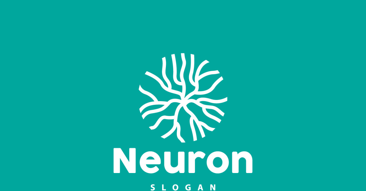 Neuron Logo Nerve Seaweed Vector Abstract V3