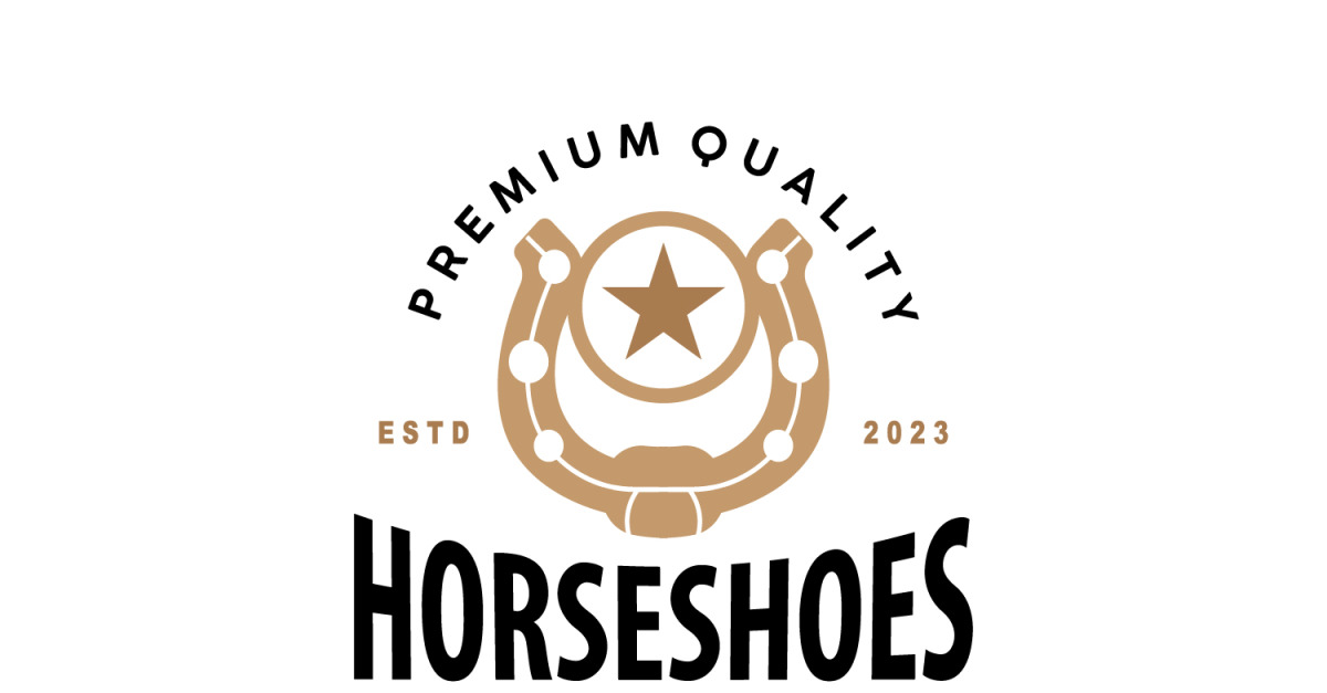 Simple Horseshoe Logo Western Cowboy V5