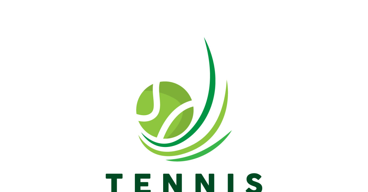 Tennis Logo Design Vector Simple Silhouette V17