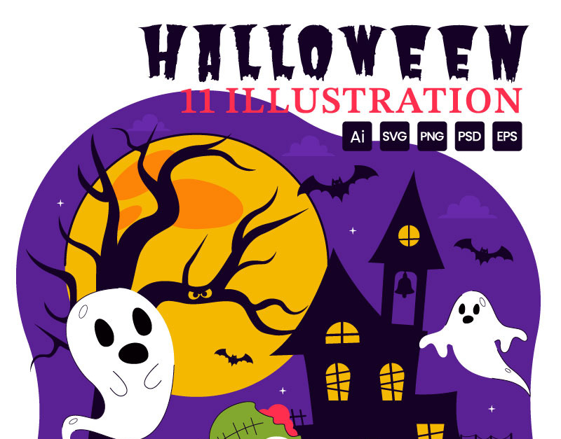 11 Happy Halloween Night Festival Illustration