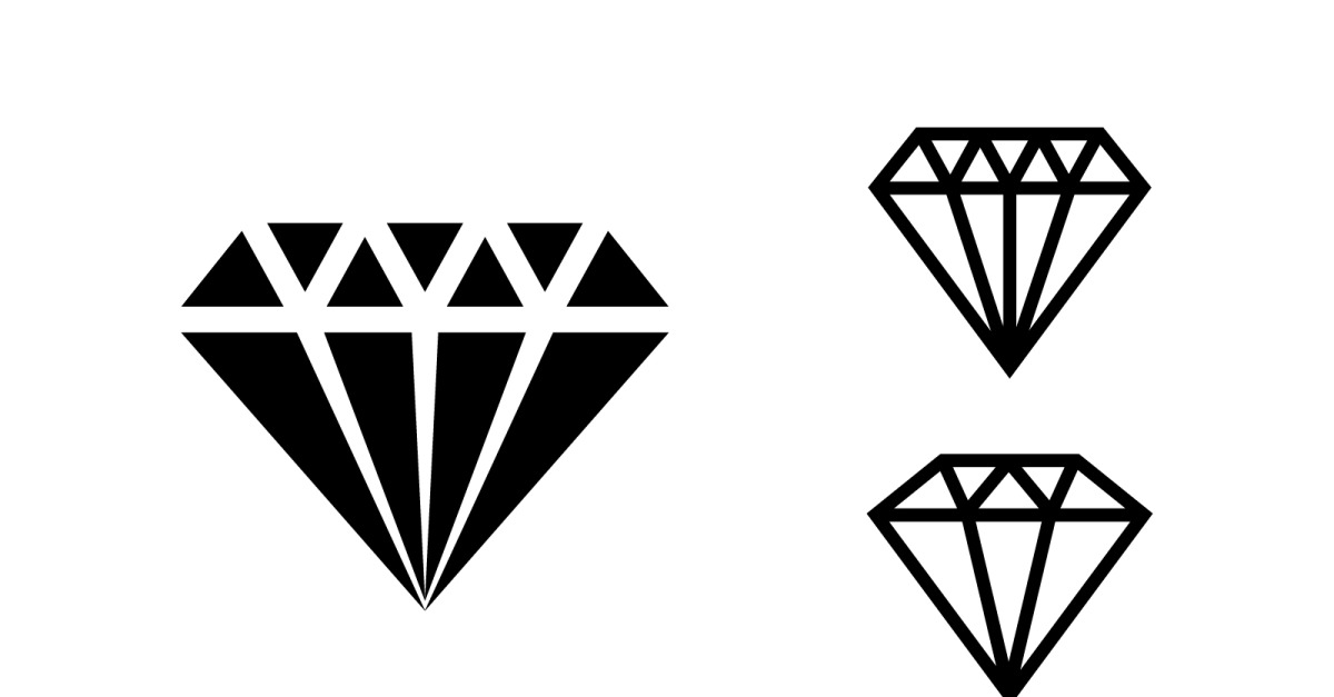 Luxury jewelry Diamond icon Logo vector illustration v3.1