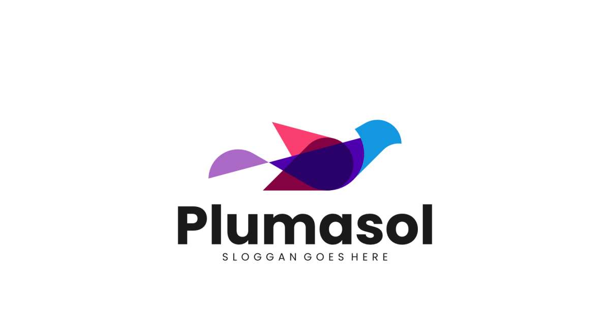 Flat Modern Fly bird Logo Design #538085