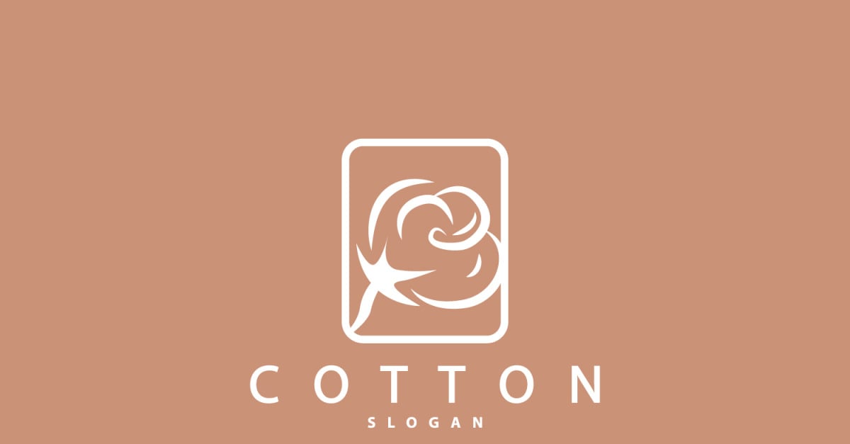 Cotton Logo Minimalist Design Illustration Template V4
