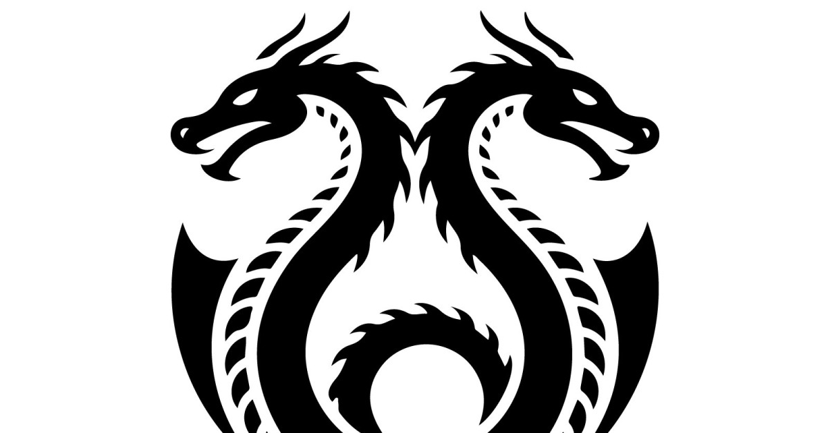 The logo features a grey dragons #538533