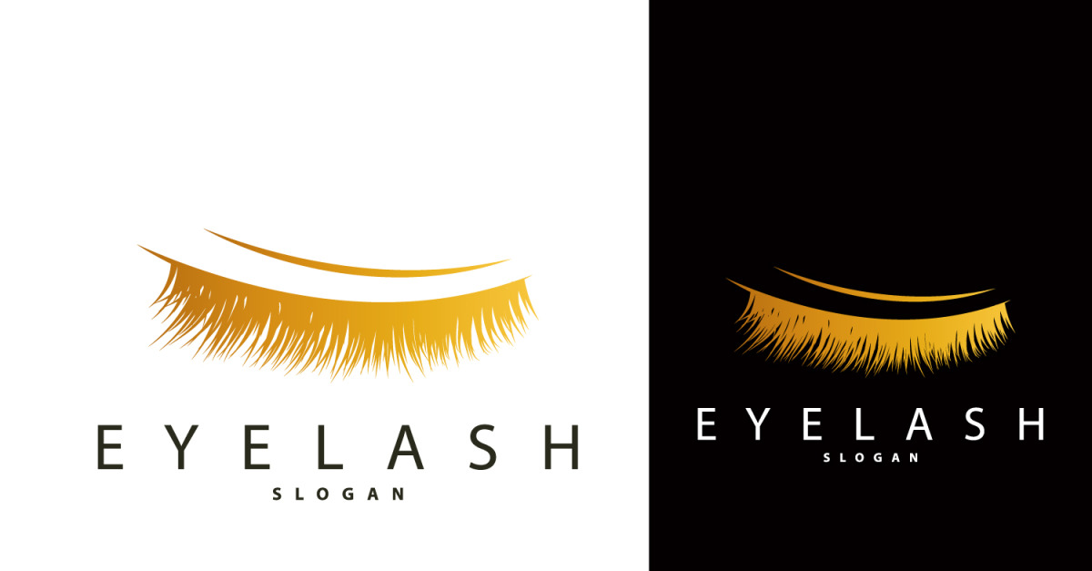 Simple Eyelash Logo Minimalist Design V14