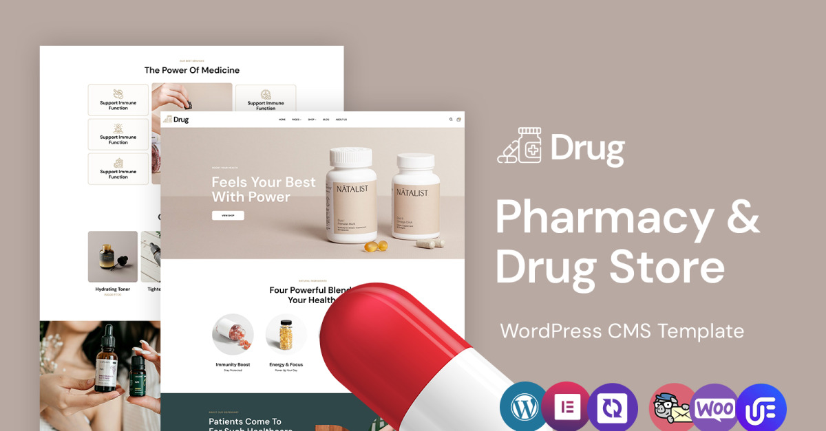 Drug – Pharmacy And Drug Store WordPress Elementor Theme