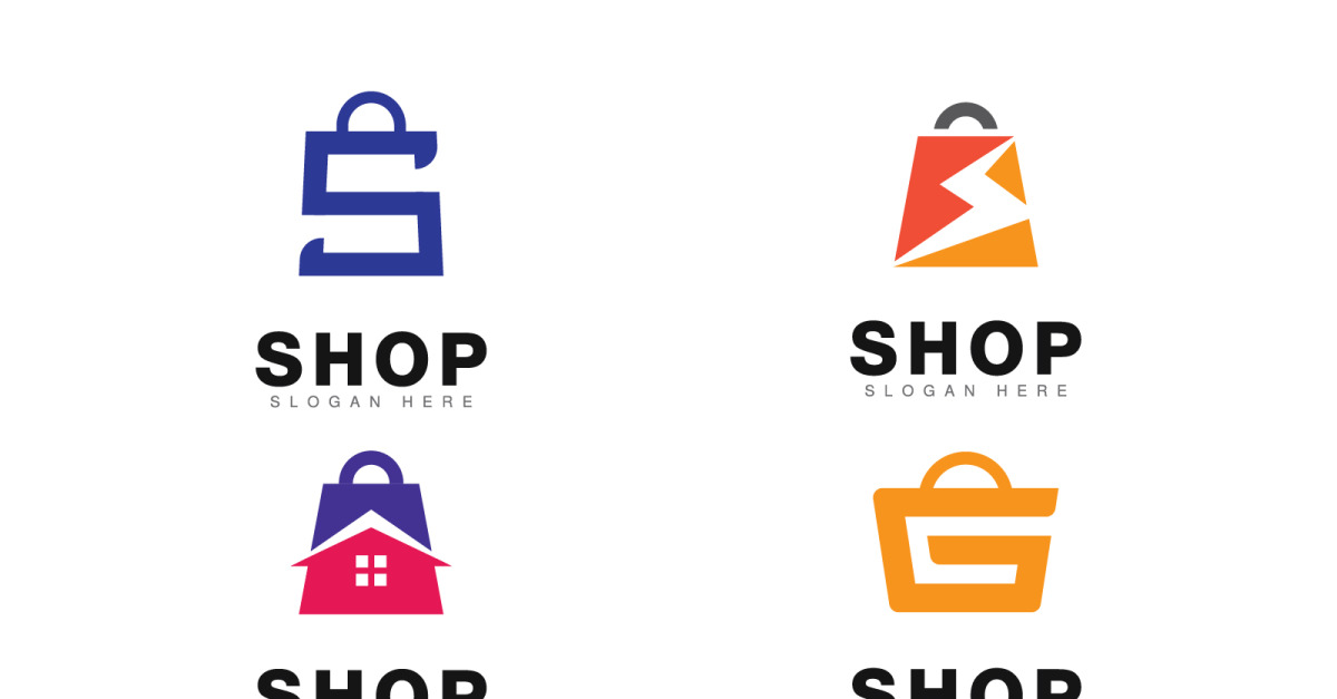 Shopping Bag Logo Icon Design Vector V13
