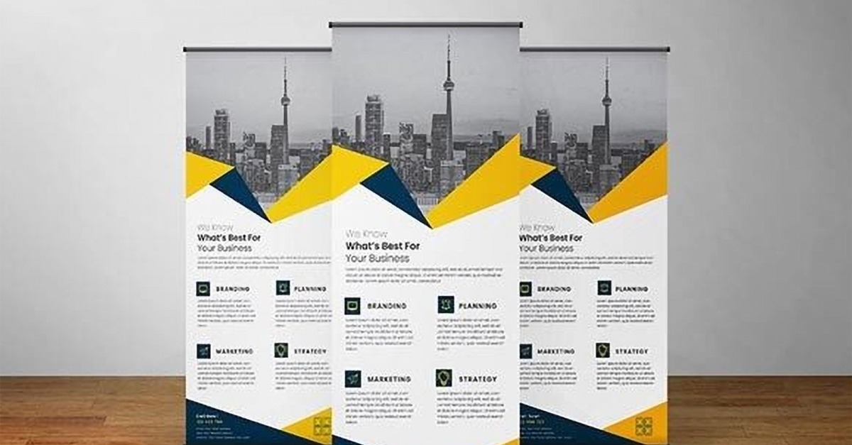 Business Roll up Display Standee Banner Template Ver-18